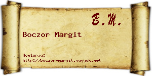 Boczor Margit névjegykártya